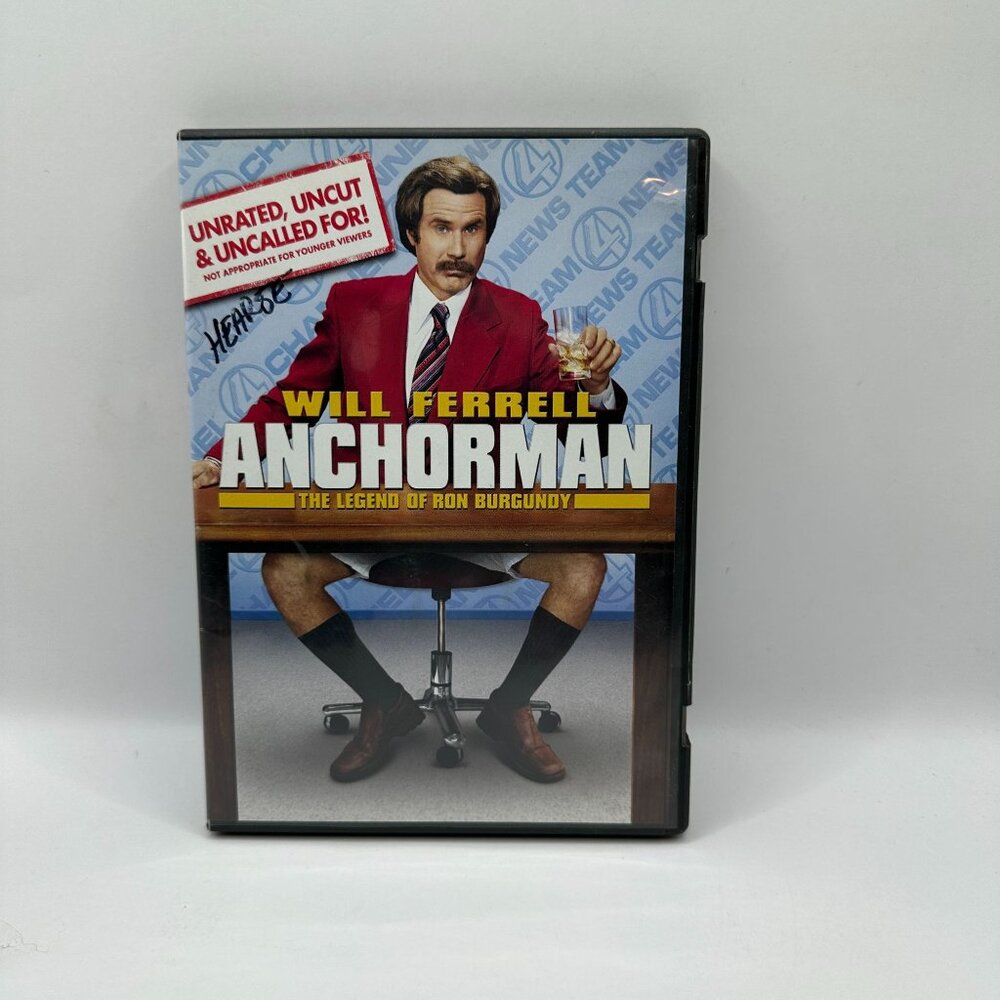 Anchorman The Legend Of Ron Burgundy DVD 2004 Unrated Will Ferrell DreamWorks